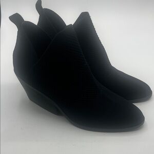 Eileen Fisher Black Slip-On Wedge Booties